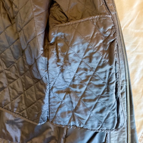 Adler Collection Womens Black Lambskin Leather Full Zip Coat with Belt, Large - Picture 9 of 13